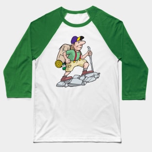 A cartoon heker enjoying the great outdoors Baseball T-Shirt